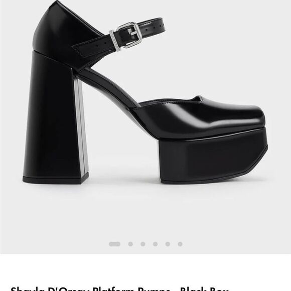Charles & Keith Mary Janes Platform Heels Ballet Blk 9 NEW ♥️ Worn by Celeb! - Picture 6 of 16